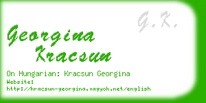 georgina kracsun business card